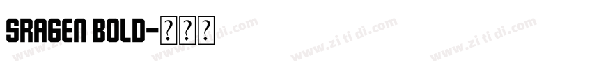 sragen bold字体转换